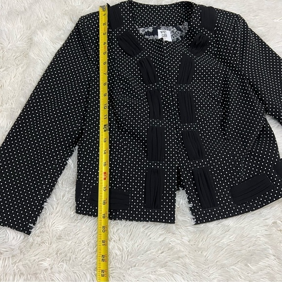 Cabi Polka Dot Cropped Seaside Jacket Size 6 - Picture 6 of 12